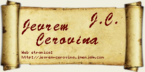 Jevrem Cerovina vizit kartica